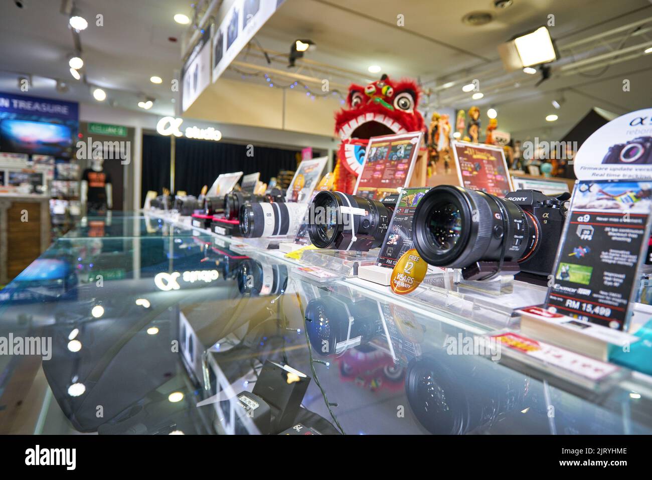 KUALA LUMPUR, MALAYSIA CIRCA JANUARY, 2020 cameras on display at