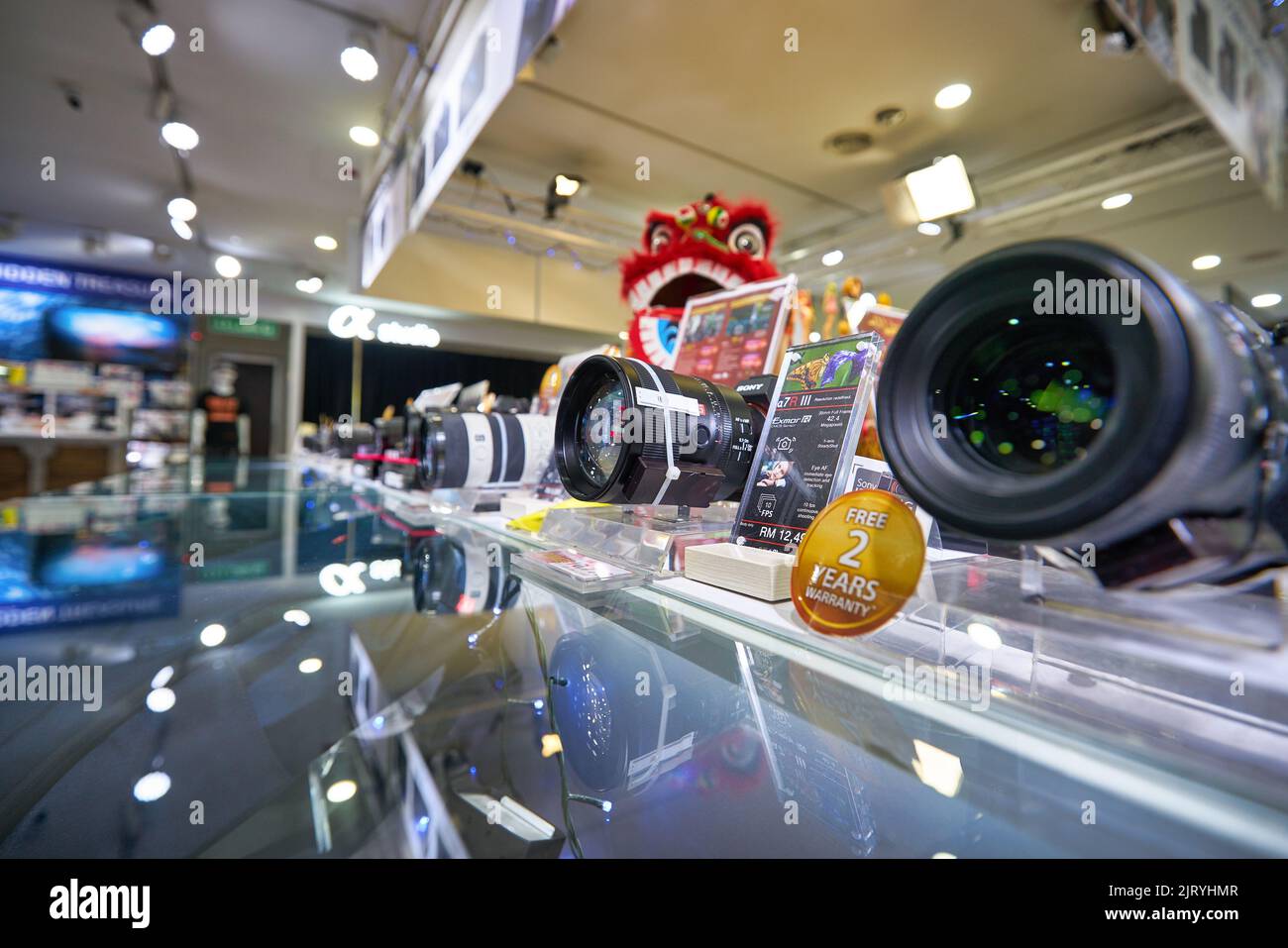 KUALA LUMPUR, MALAYSIA CIRCA JANUARY, 2020 cameras on display at