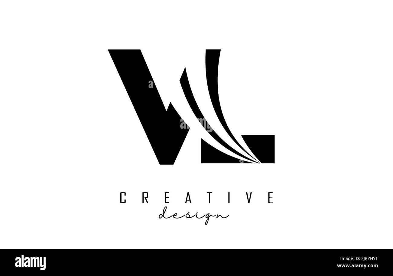 Creative blue letters lv l v logo with leading Vector Image