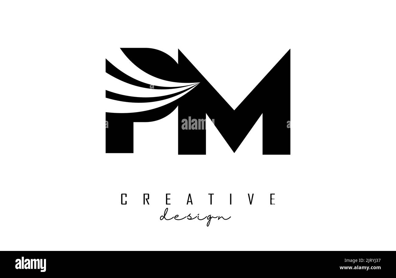 PM Logo. P M Design. White PM Letter. PM/P M Letter Logo Design