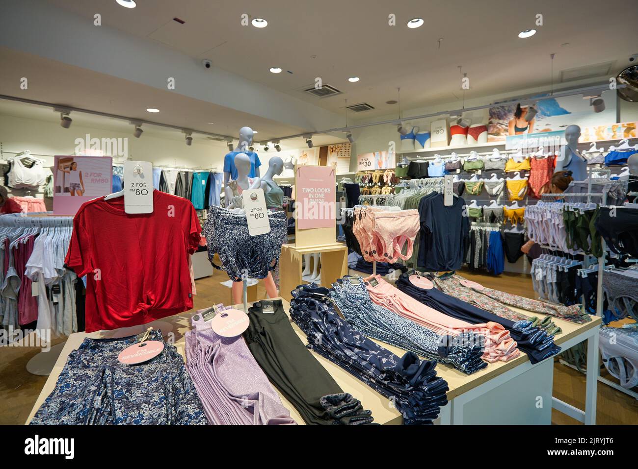 KUALA LUMPUR, MALAYSIA CIRCA JANUARY, 2020 clothes on display at a