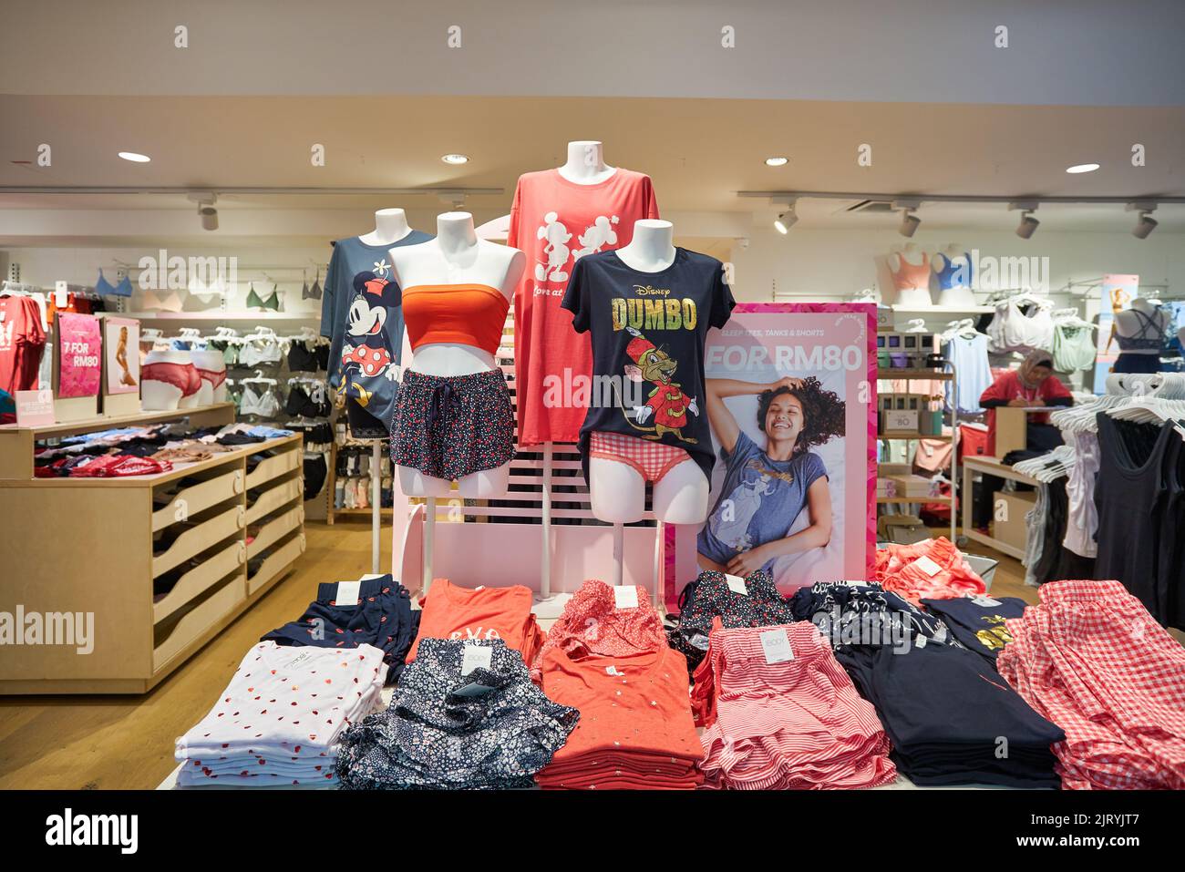 KUALA LUMPUR, MALAYSIA CIRCA JANUARY, 2020 clothes on display at a