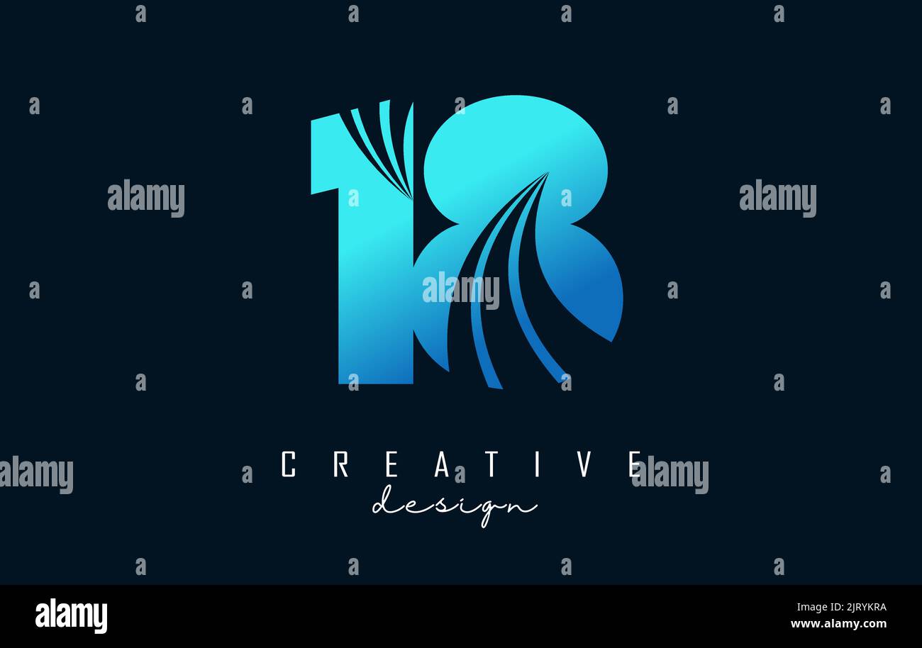 Creative Number 18 1 8 Logo With Leading Lines And Road Concept Design creative-number-18-1-8-logo-with-leading-lines-and-road-concept-design