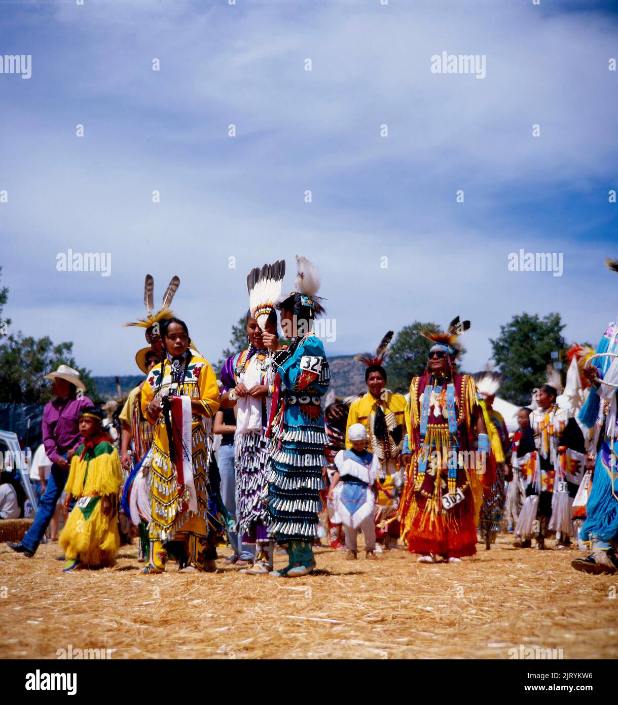 Pow Wow, 7 Nations in Sedona, Indians at dances Arizona, USA Stock