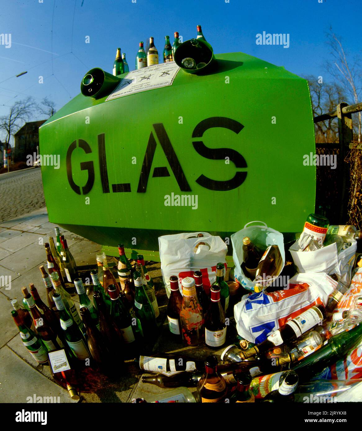 Glass waste containers Glass disposal Waste glass Stock Photo Alamy