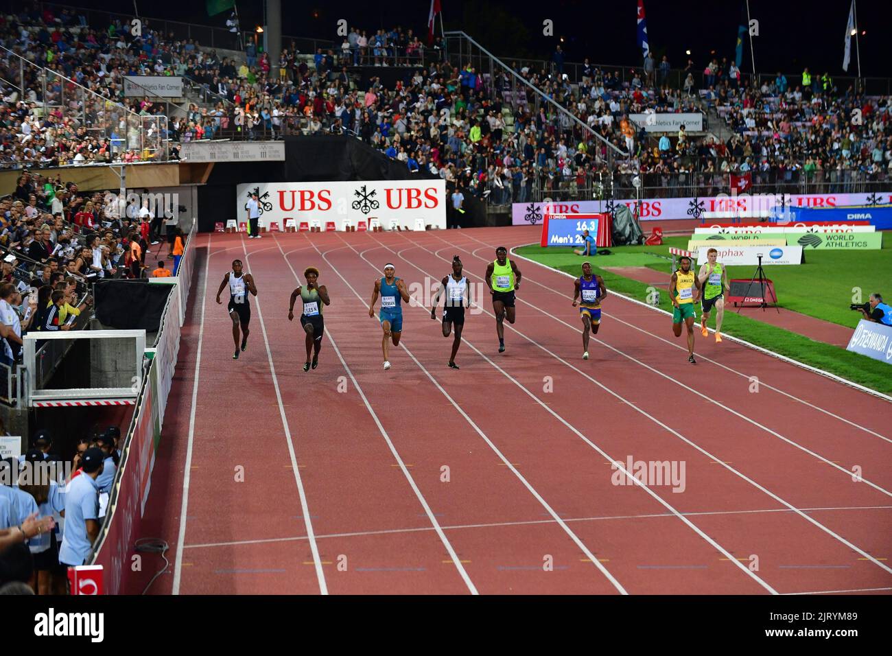 Lausanne, Switzerland. 26th Aug, 2022. 200m Men during Lausanne Diamond League, Athletics