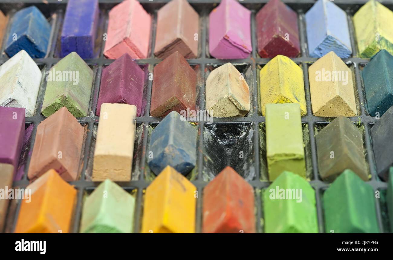 Set of high color ranged of soft pastel sticks Stock Photo Alamy