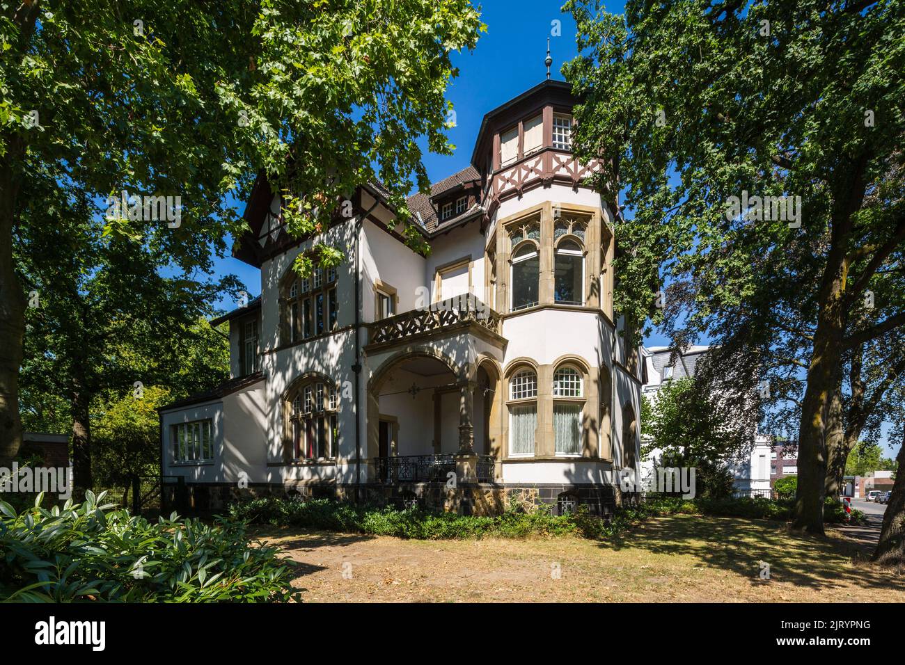 Germany, Bocholt, Lower Rhine, Westmuensterland, Muensterland, Westphalia, North Rhine-Westphalia, NRW, Buergerhaus in the Salierstrasse, mansion in art nouveau, musical school of Bocholt and Isselburg Stock Photo