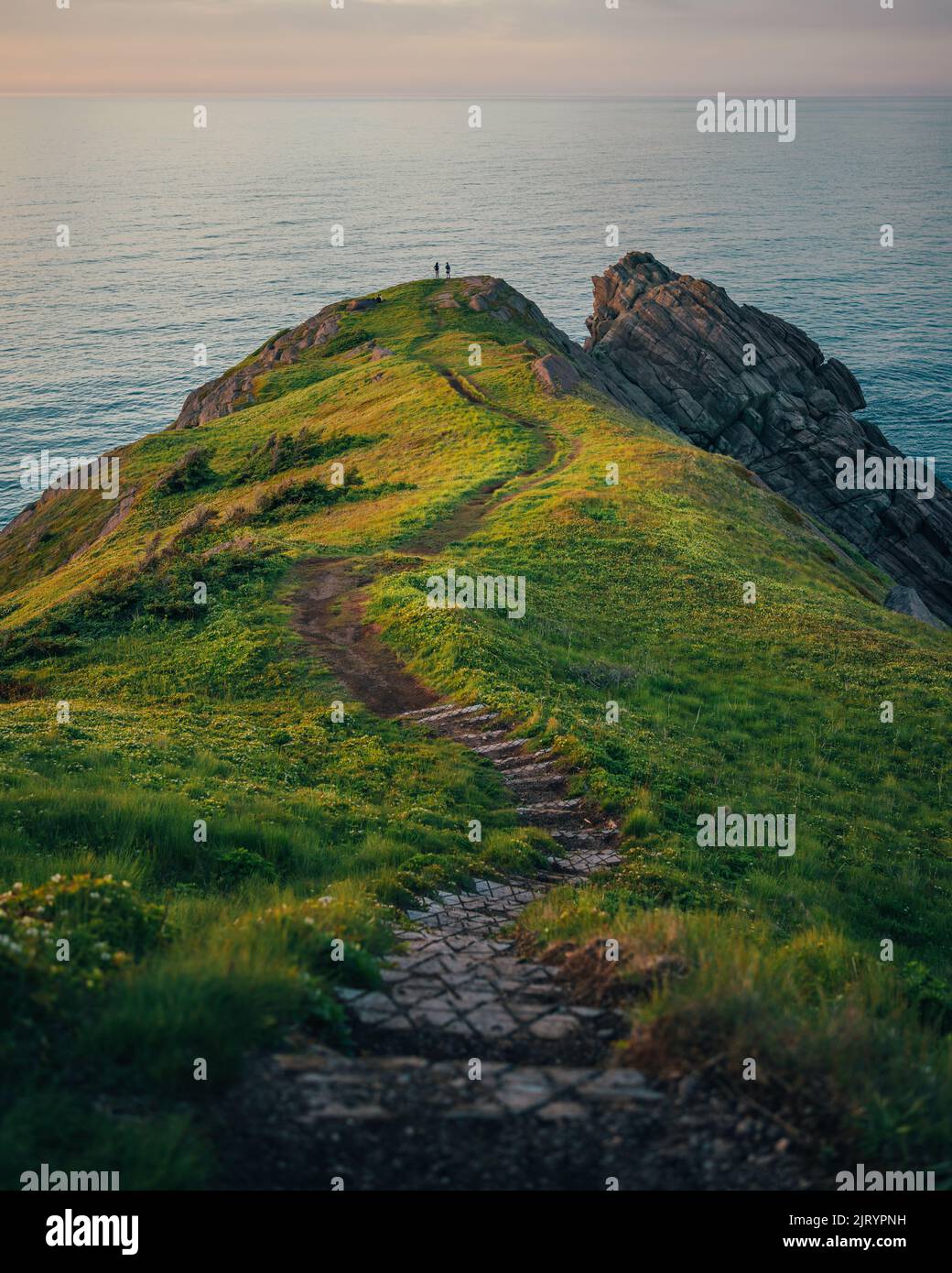 Trail and coastal views at Torbay Point, St. Johns, Newfoundland and