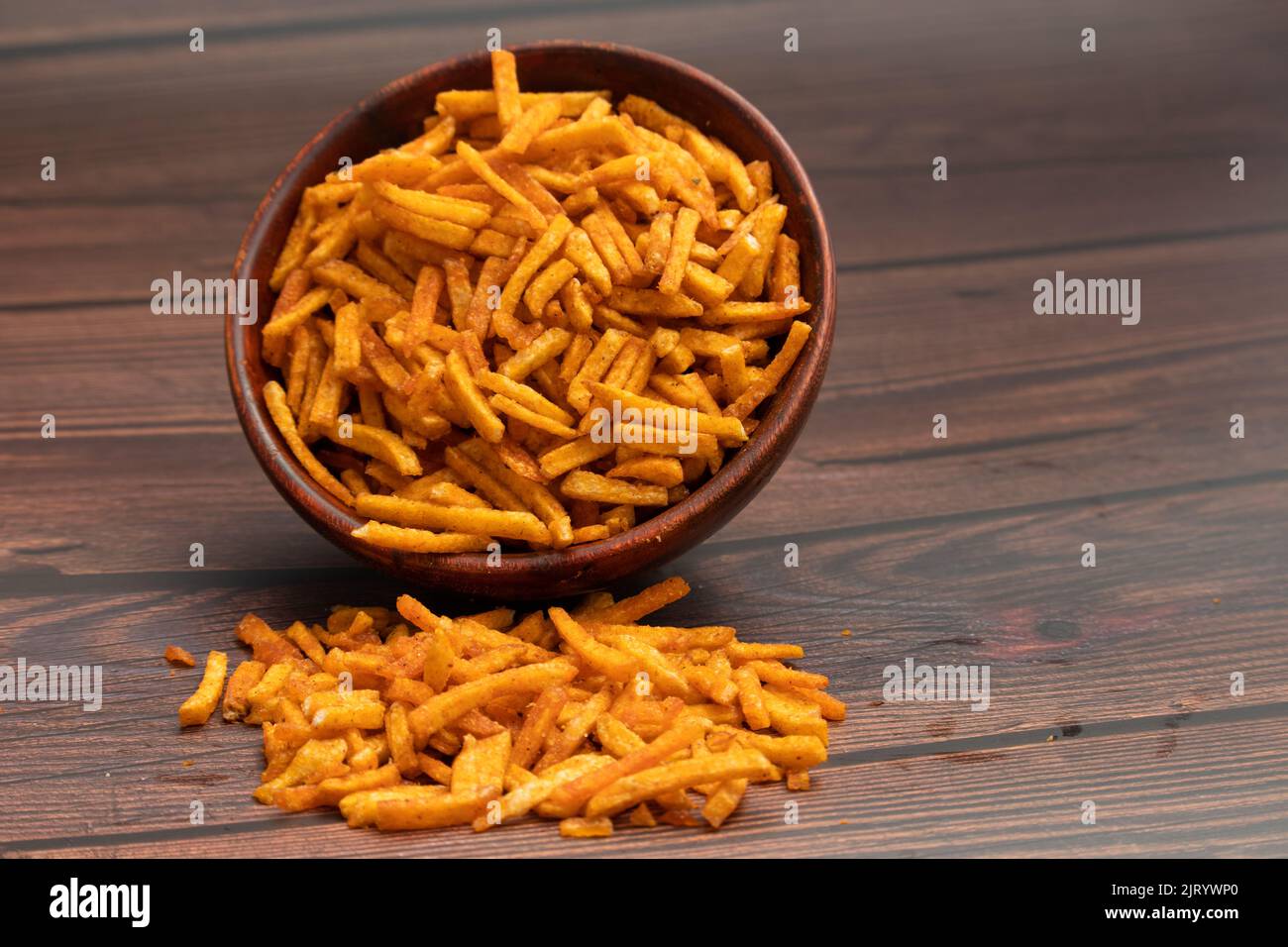 Indian Namkeen Kurkura Kacchi Aloo Sev Spicy Stick Bhujia Chips Or Kurkure Aaloo Seb Bhujiya