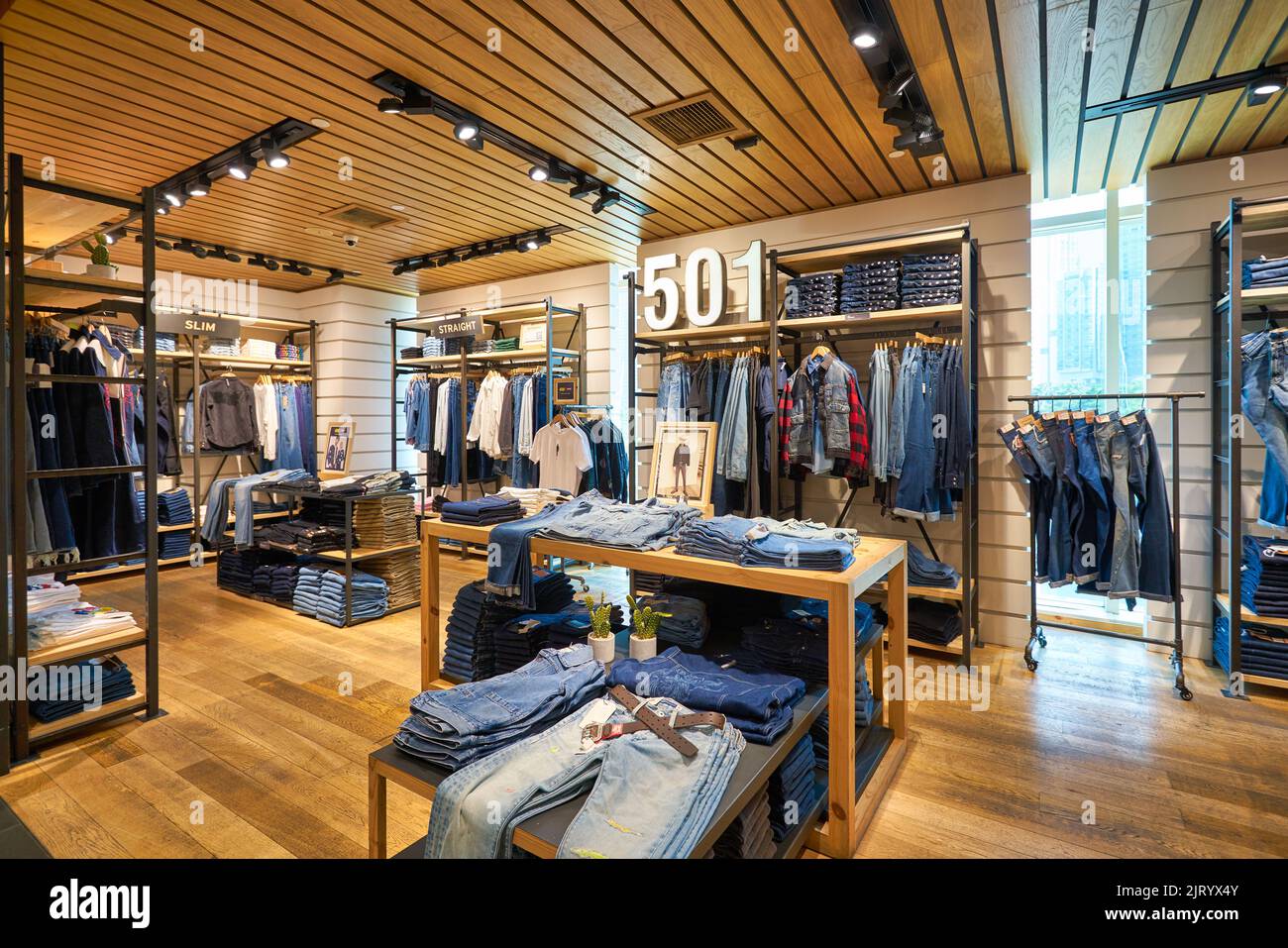 KUALA LUMPUR, MALAYSIA - CIRCA JANUARY, 2020: interior shot of Levi's ...