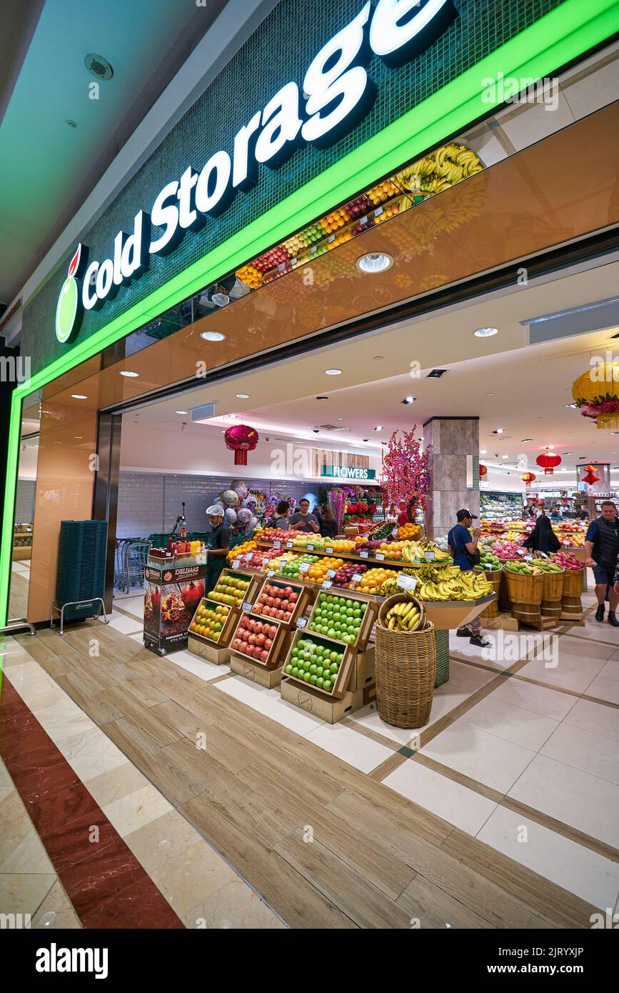 KUALA LUMPUR, MALAYSIA CIRCA JANUARY, 2020 entrance to Cold Storage