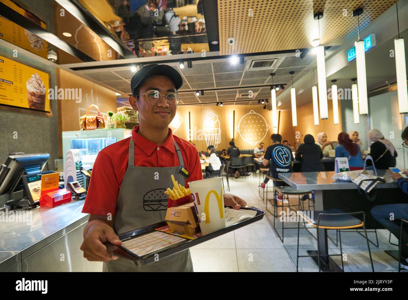KUALA LUMPUR, MALAYSIA - CIRCA JANUARY, 2020: indoor portrait of worker ...