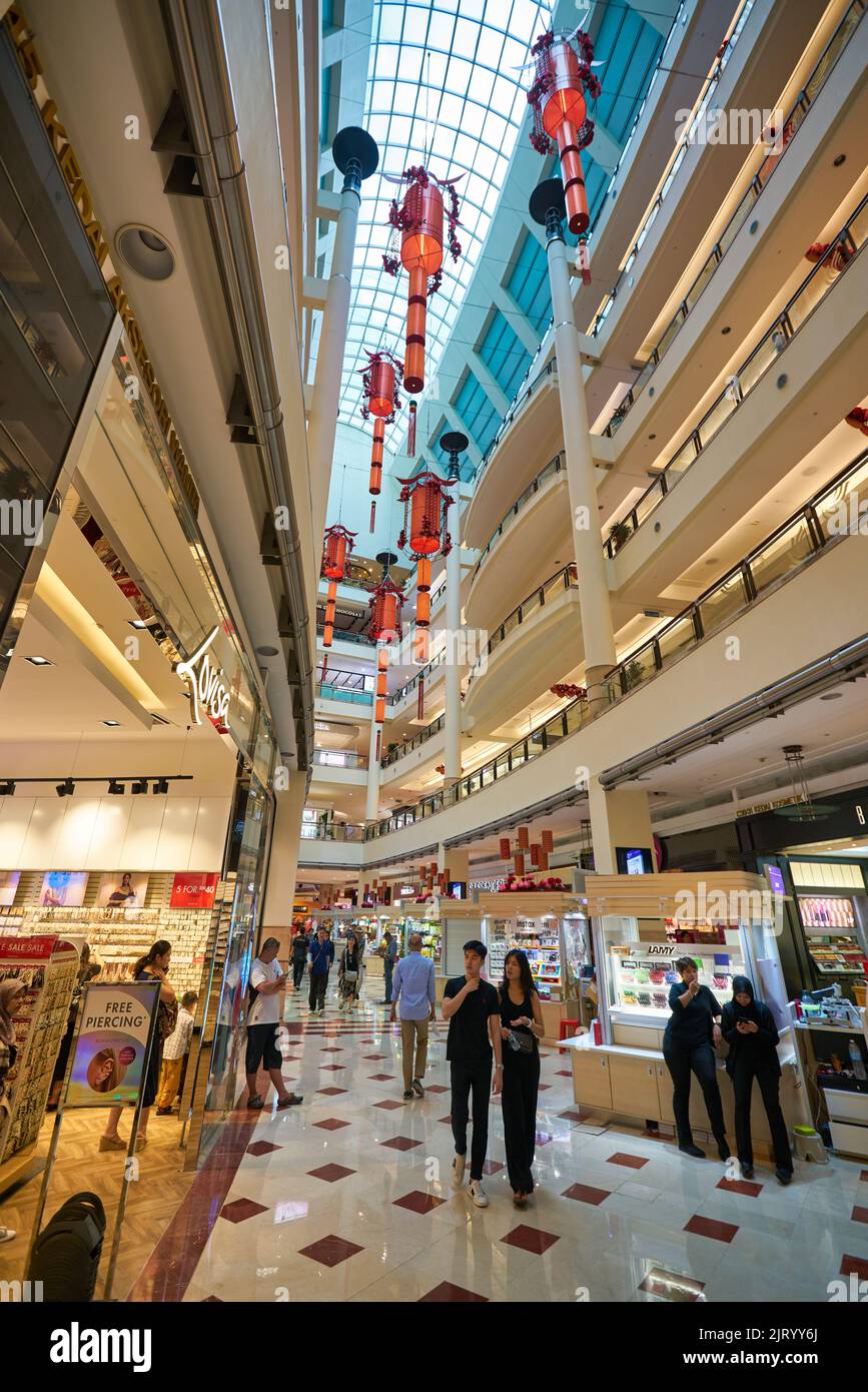 KUALA LUMPUR, MALAYSIA - CIRCA JANUARY, 2020: interior shot of Suria KLCC shopping mall in Kuala Lumpur. Stock Photo