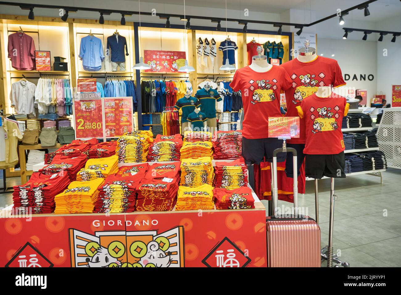 KUALA LUMPUR, MALAYSIA CIRCA JANUARY, 2020 interior shot of Giordano