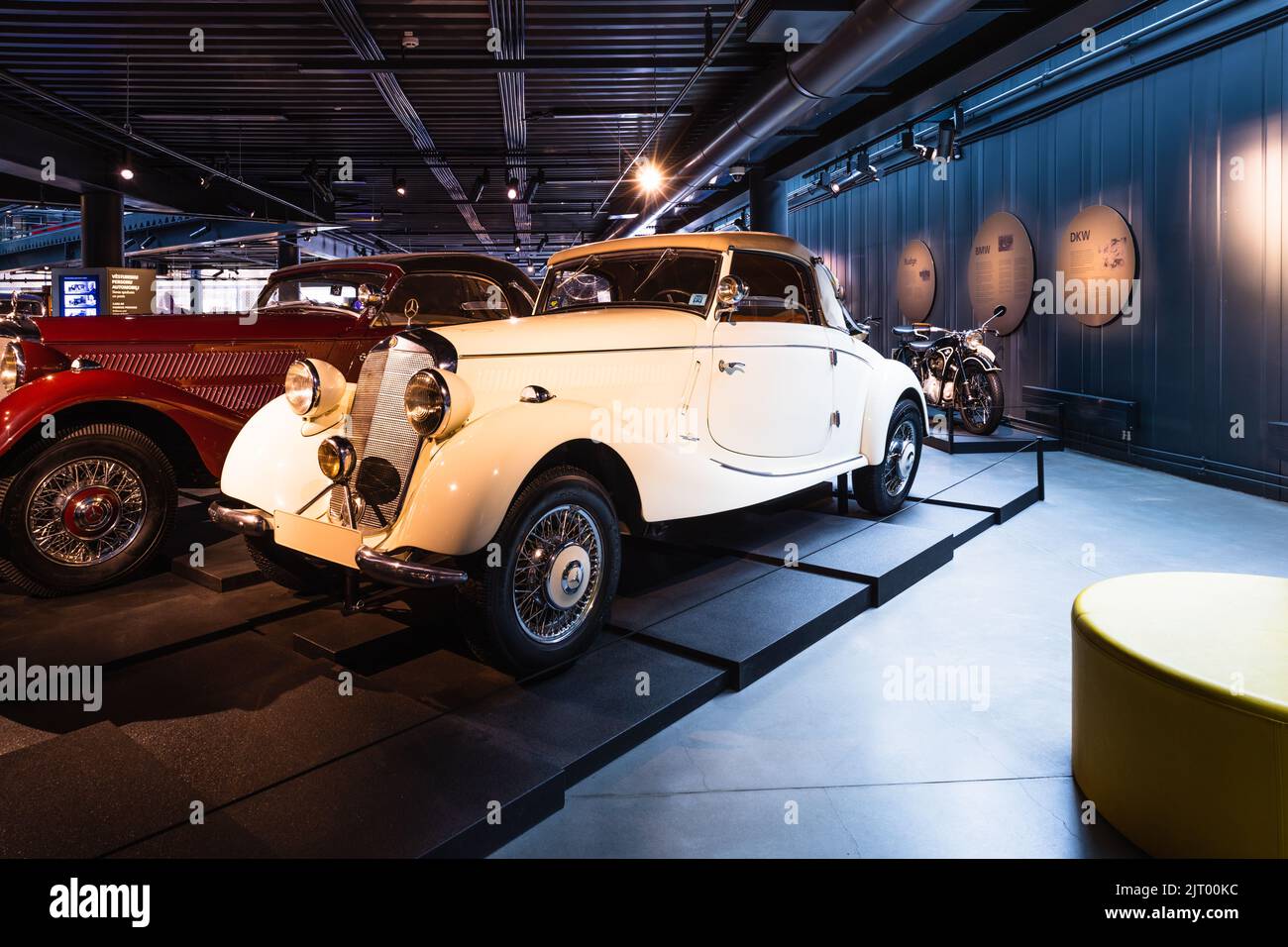 Mercedes-Benz 170V - Classic retro car. Riga motor museum. Riga, Latvia, 17 August 2022 Stock Photo