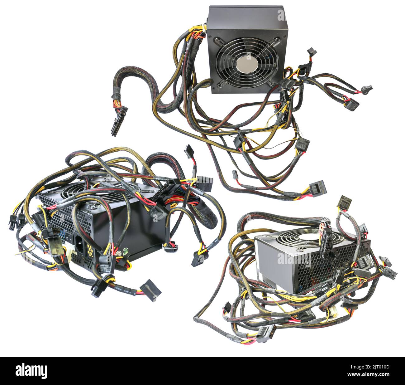 Computer power device supply unit perspective with wires isolated on
