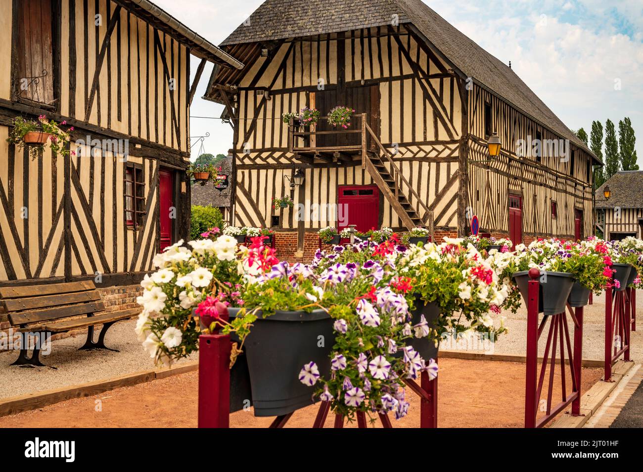Bonneville-la-Louvet is a quaint and typical Norman village in the Calvados departement of Normandy, France Stock Photo