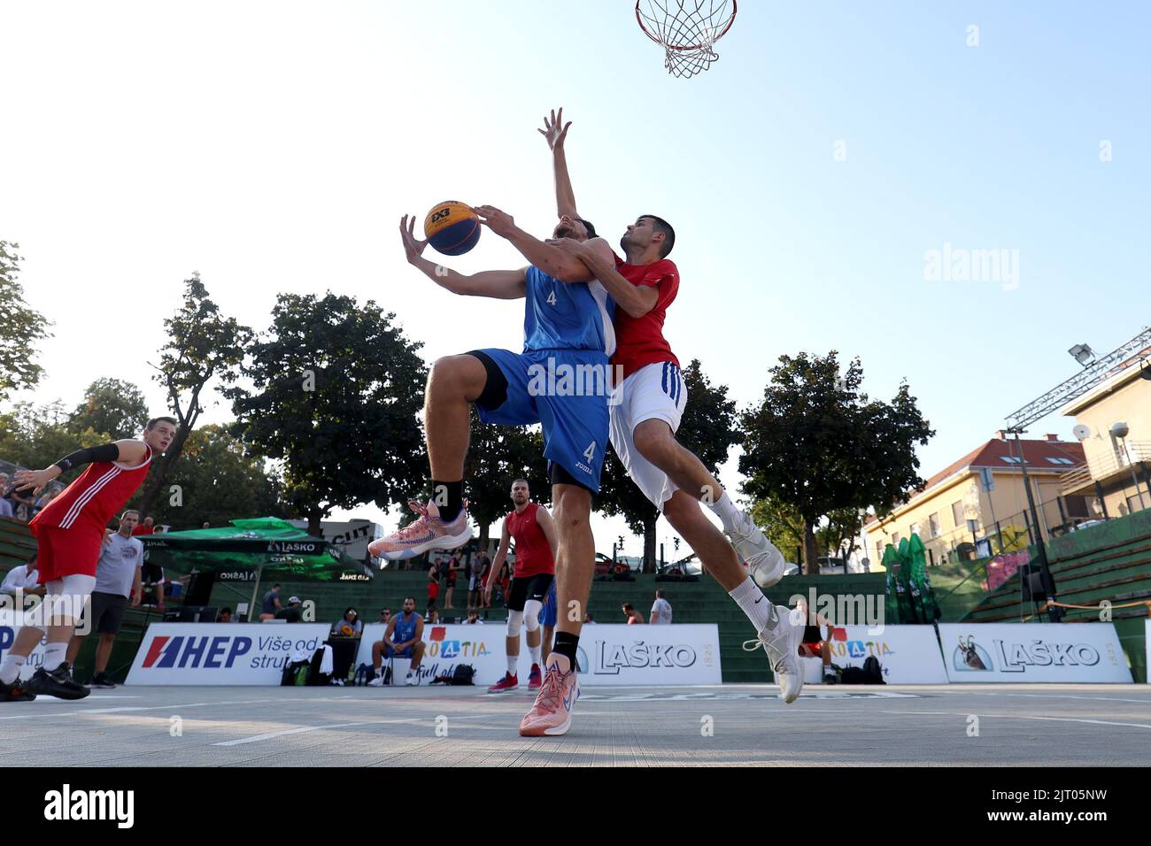 First day, qualifications and group stage of the main part of the Pro 3x3 Croatia Tour as part of FIBA 3x3 Quest tournament in Karlovac, Croatia on August 26, 2022