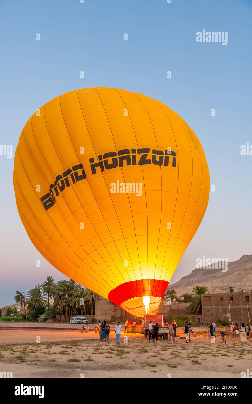Luxor, Egypt; July 29, 2022 - Hot air ballons in Luxor, Egypt. Stock Photo