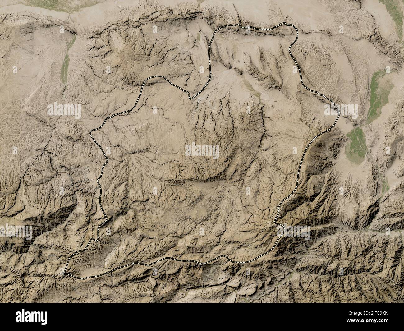 Samangan, province of Afghanistan. Low resolution satellite map Stock Photo