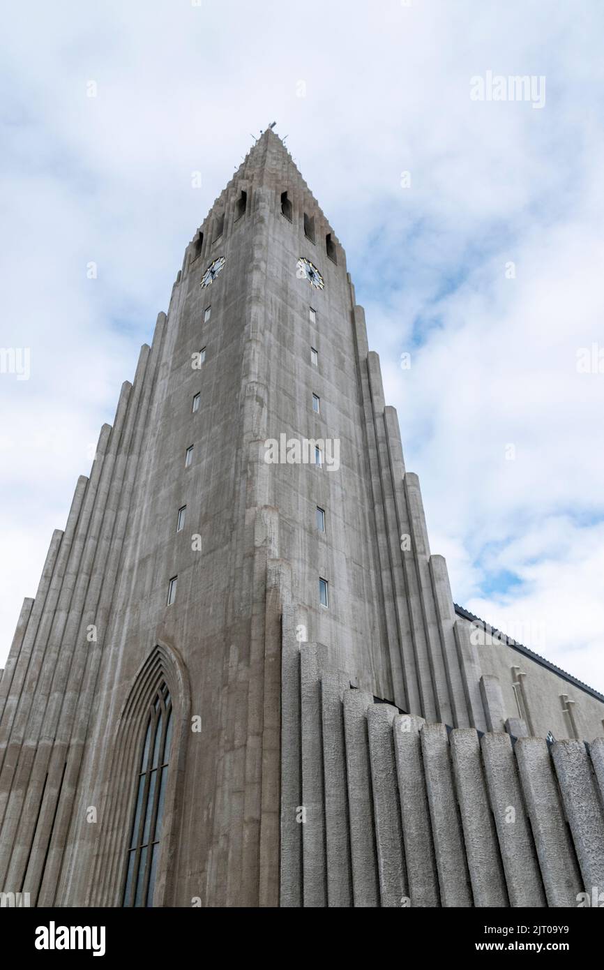 Hallgrimskirkja Cathedral, Reykjavik, Iceland. Stock Photo