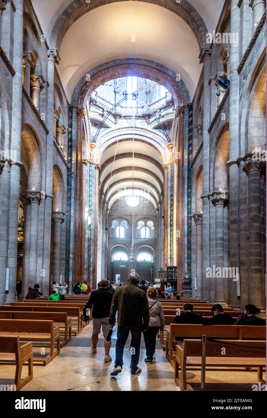 Interior of The Cathedral Of Santiago  De Compostela Stock Photo