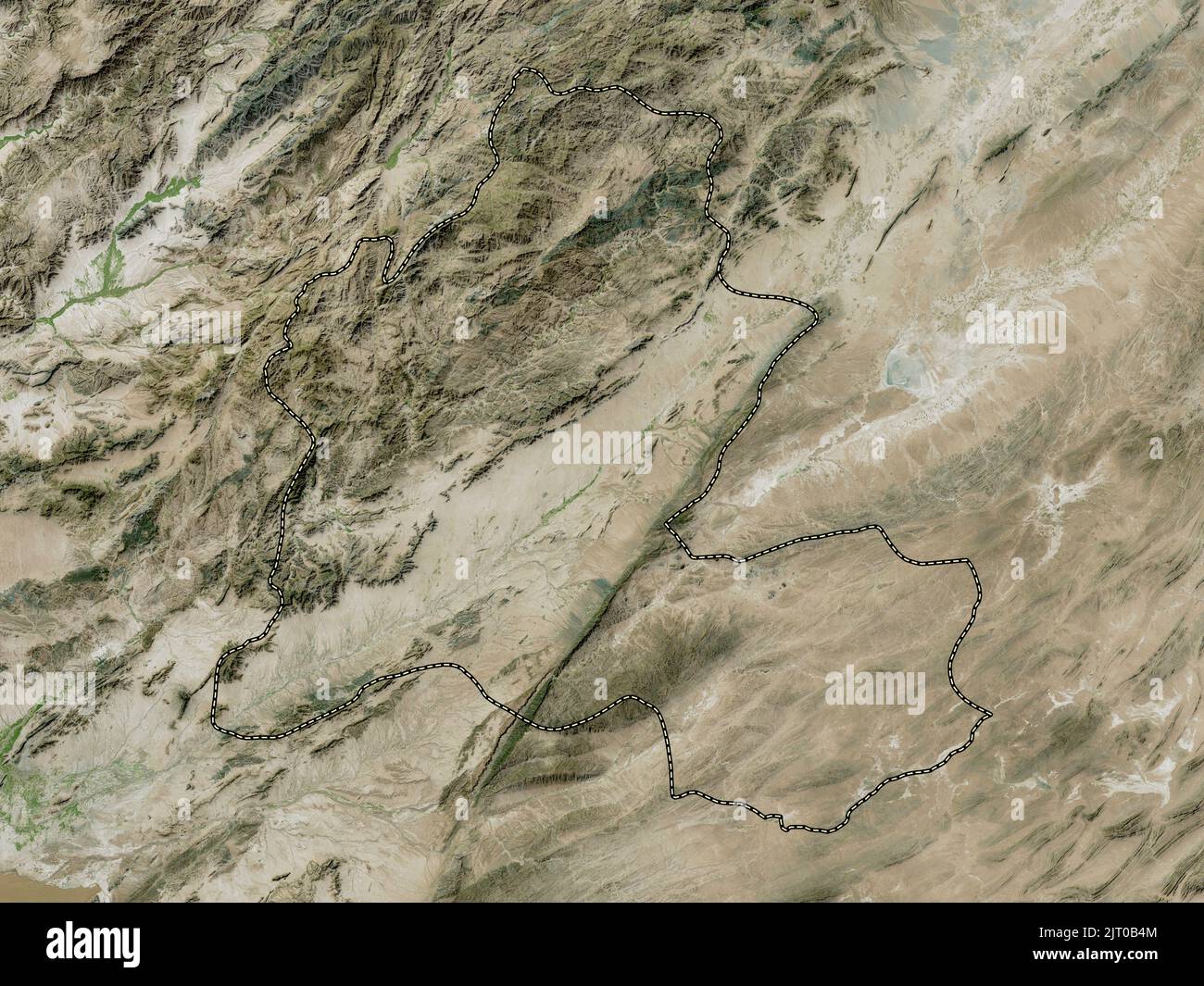 Zabul, province of Afghanistan. High resolution satellite map Stock Photo