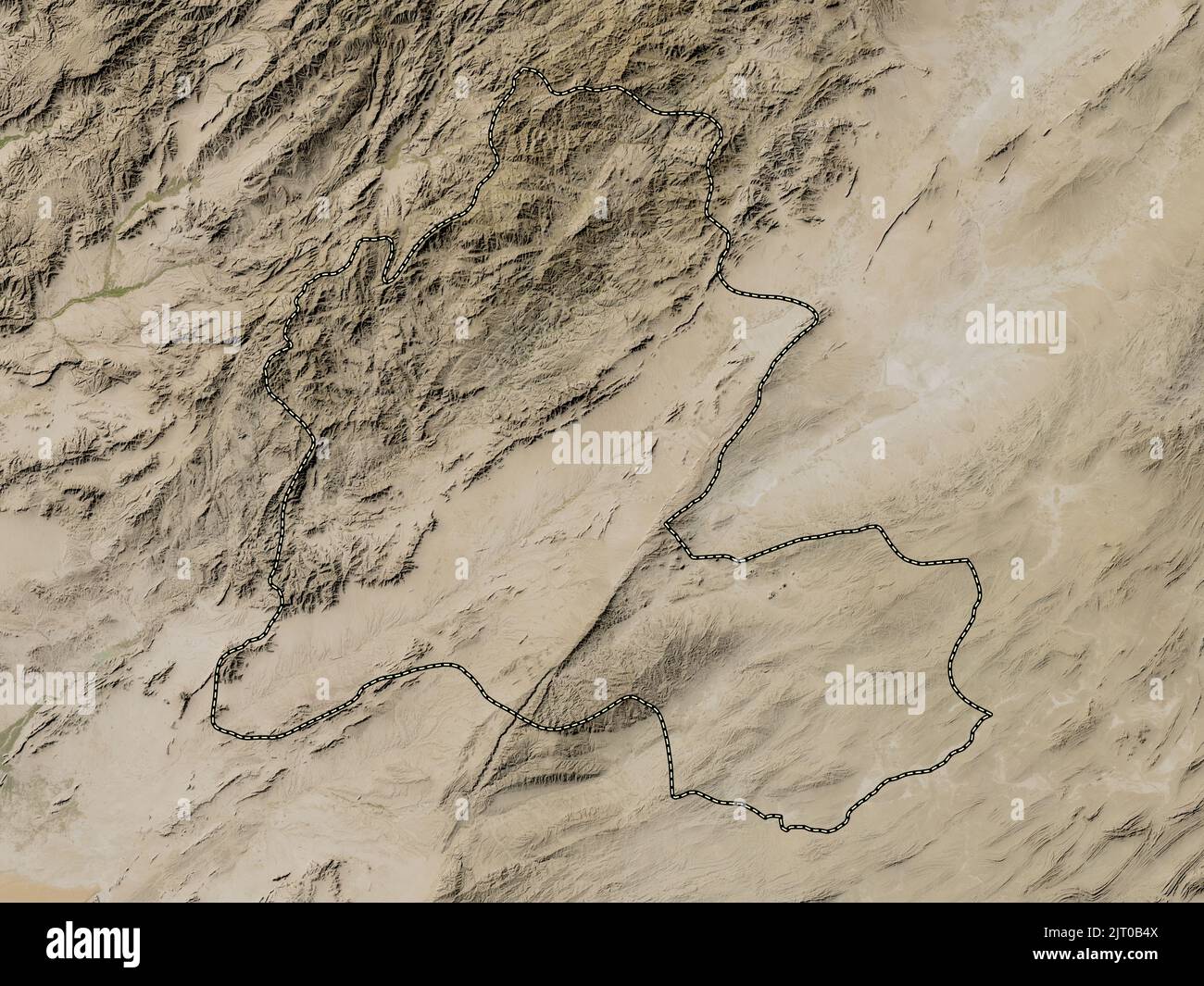 Zabul, province of Afghanistan. Low resolution satellite map Stock Photo