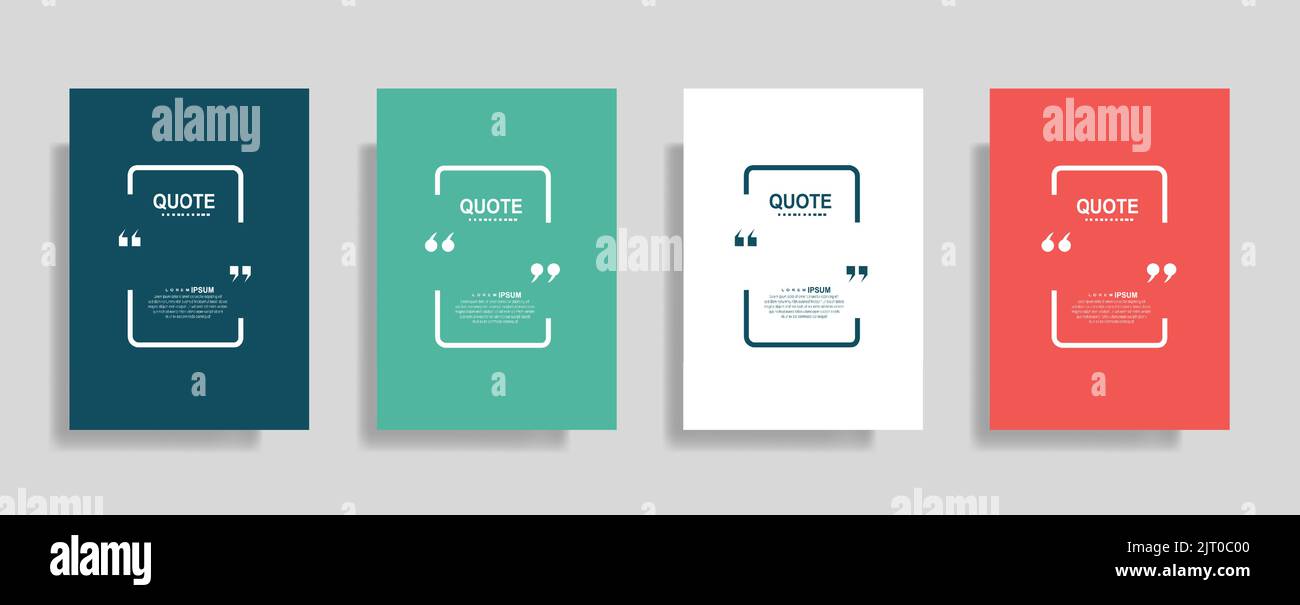 A colorful set of Quotes frame blank templates, commas, note, citation ...