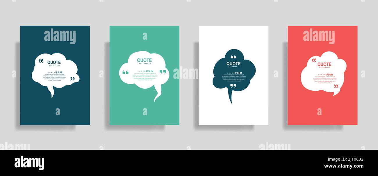 A colorful set of speech quotes bubbles and frames and templates ...
