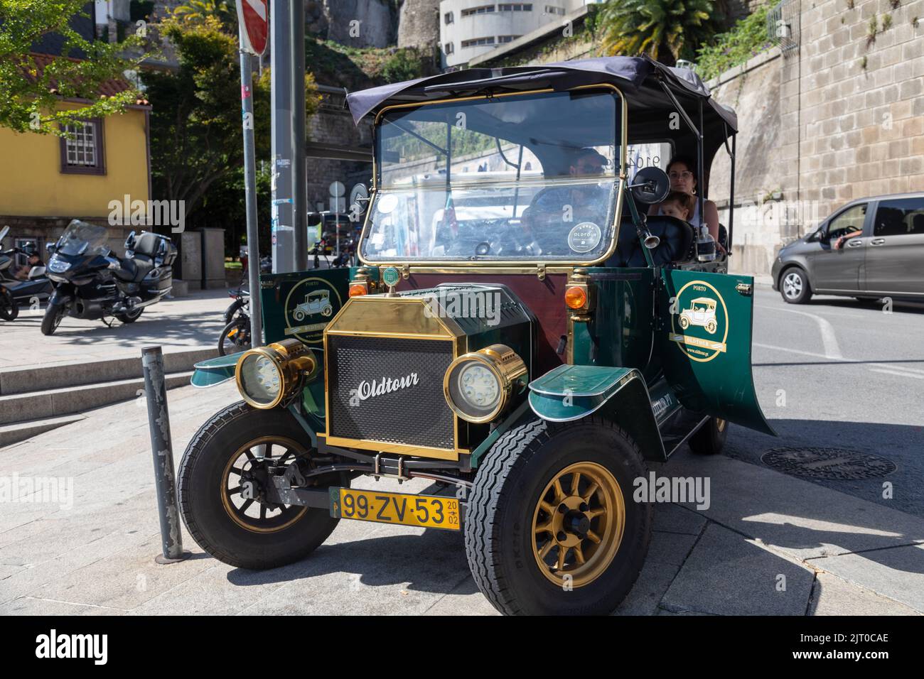 Oldtour Vintage car Tour in Porto Portugal Stock Photo