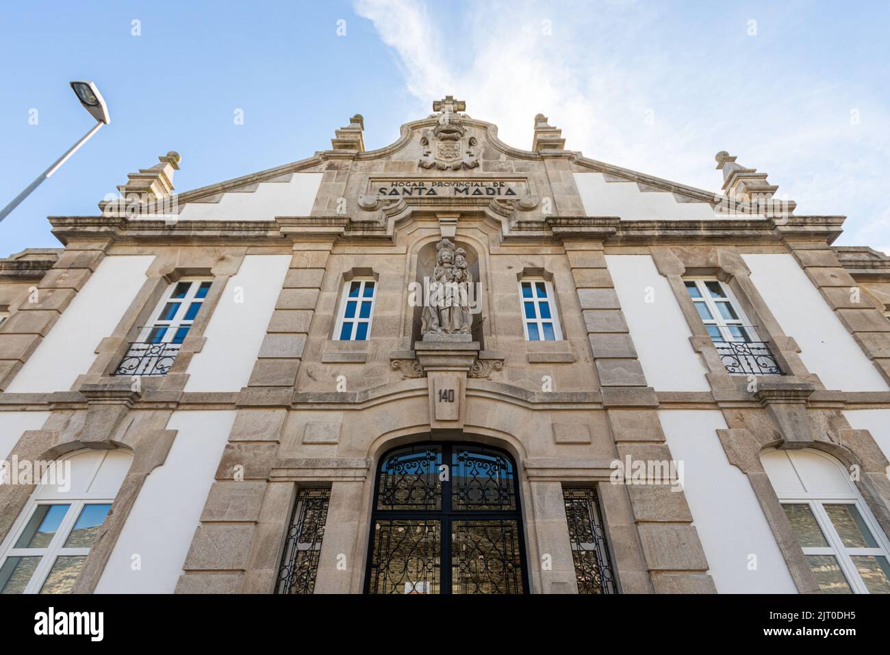 Lugo, Spain. The Hogar Provincial de Santa Maria (Saint Mary Provincial Home), a religious building Stock Photo