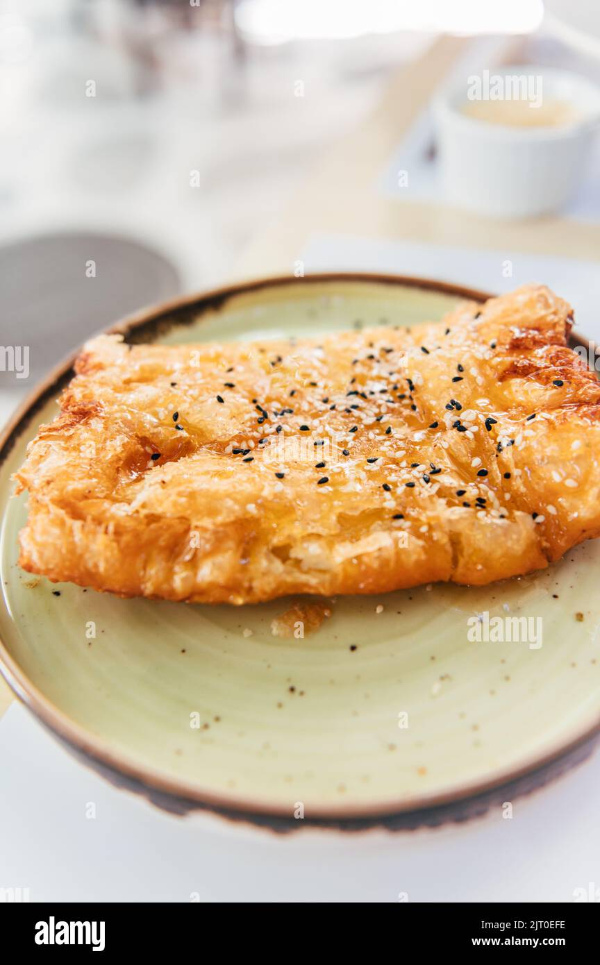 Greek Fried Cheese, Saganaki Stock Photo Alamy