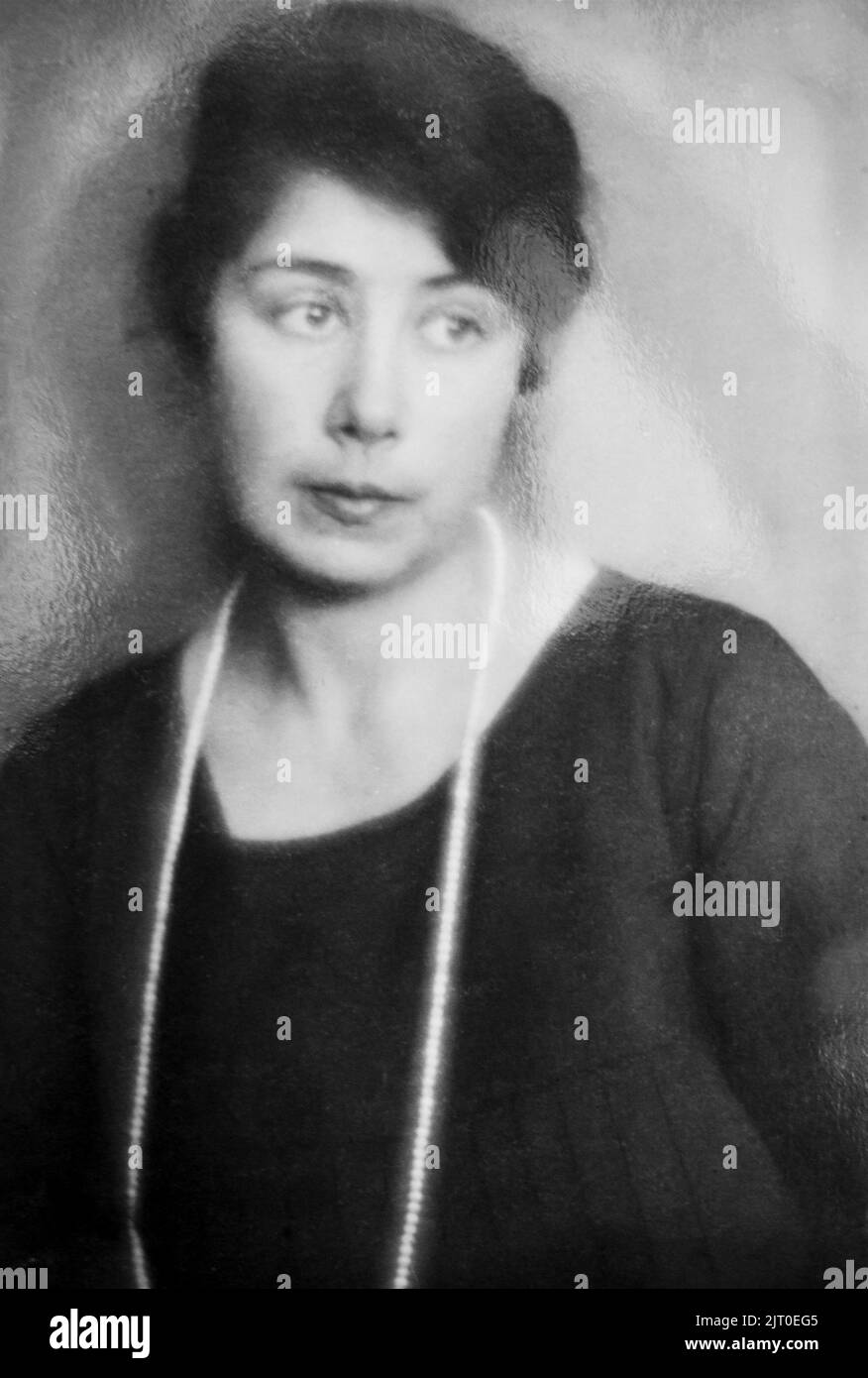 Archival photo of the Russian Avant-guarde artist  Liubov Sergeyevna Popova (1889-1924) Stock Photo
