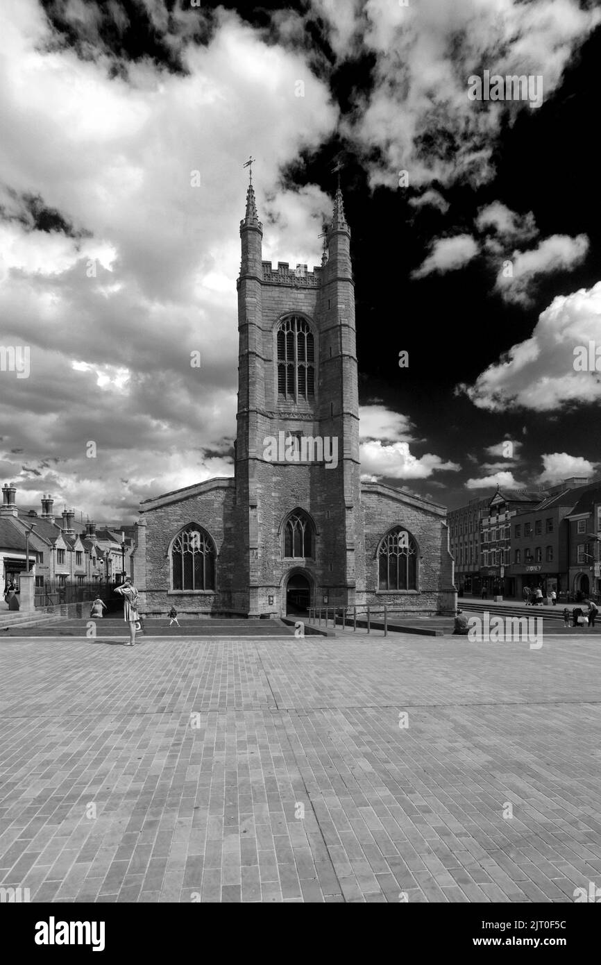 St Johns church, Cathedral square, Peterborough City; Cambridgeshire; England Stock Photo