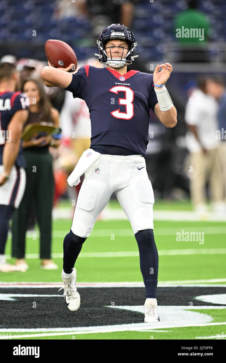 Houston Texans quarterback Kyle Allen throws a pass during an NFL
