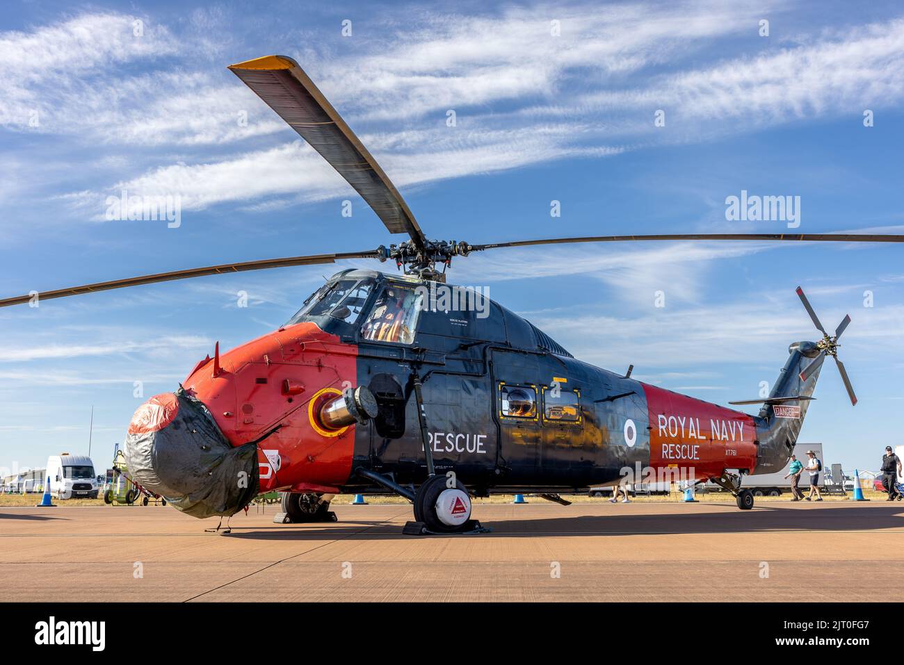 Westland Wessex HU5 (XT761) helicopter on static display at the Royal International Air Tattoo 2022 Stock Photo