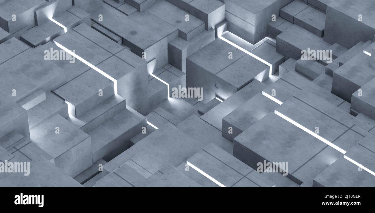 future technology cubic surface computer hardware design 3d render ...
