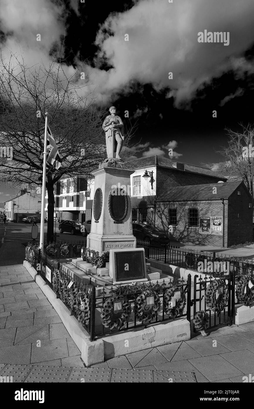 The war memorial, market square, Whittlesey town, Cambridgeshire