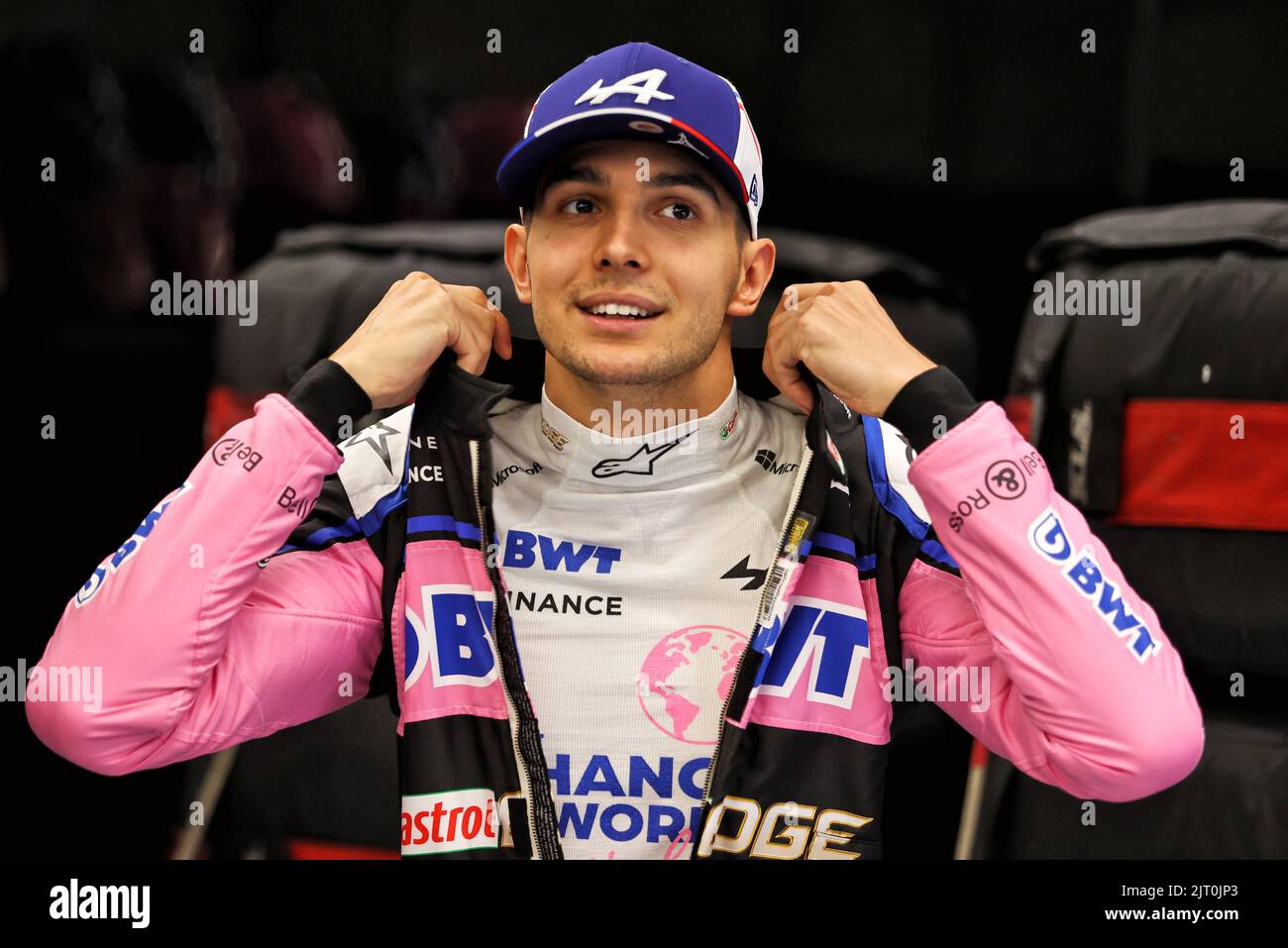 Esteban Ocon (FRA) Alpine F1 Team. Belgian Grand Prix, Saturday 27th August 2022. Spa-Francorchamps, Belgium. Stock Photo