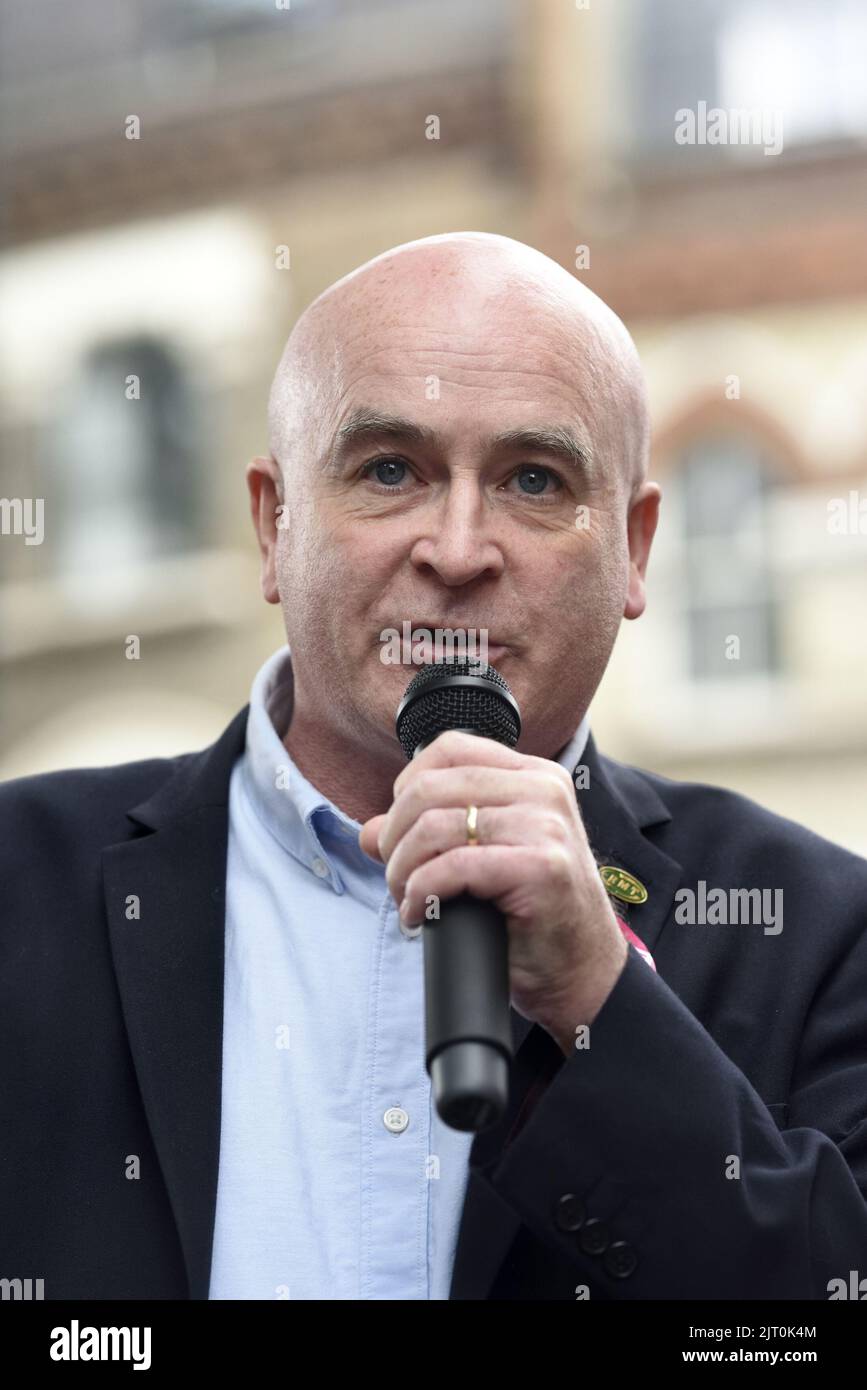 Mick Lynch, General Secretary of the National Union of Rail, Maritime ...