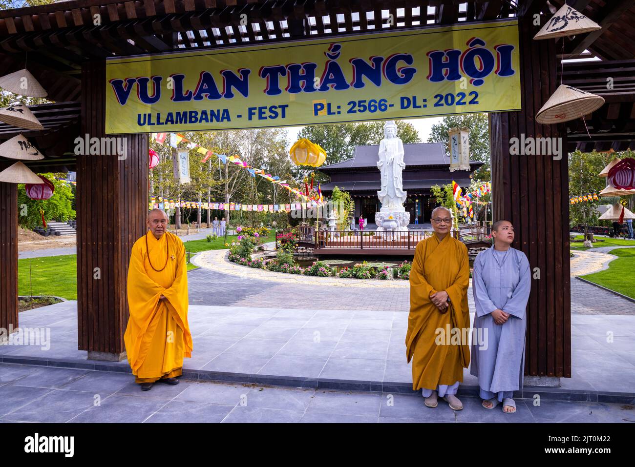 Rostock, Germany. 25th Aug, 2022. The new BuddhistVietnamese temple in the Lichtenhagen