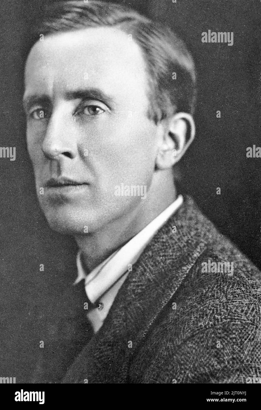 J.R.R.TOLKIEN (1892-19730 English author, poet and academic about 1925 Stock Photo