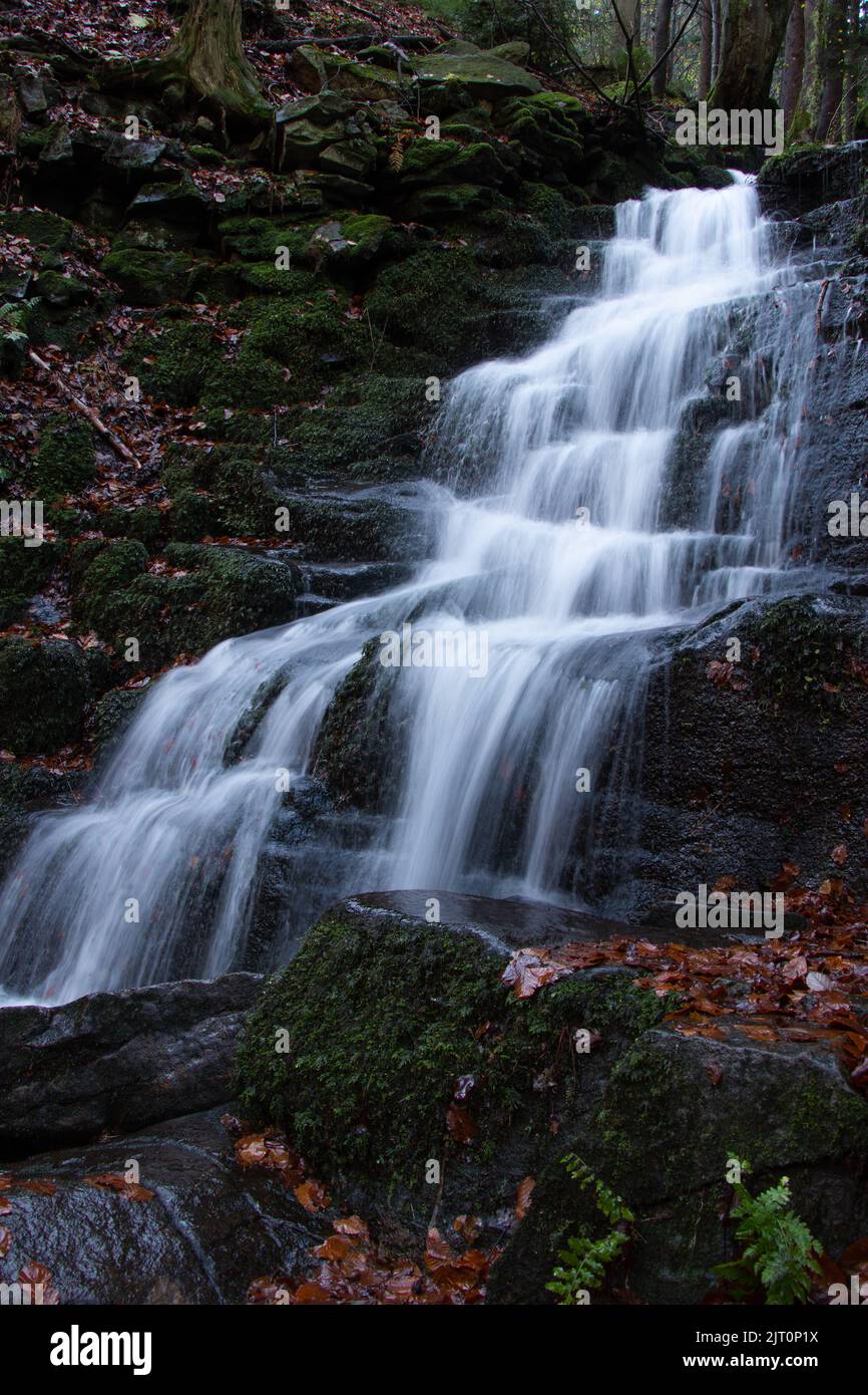 Famous Satiny waterfalls. Breathtaking, untouched nature around the