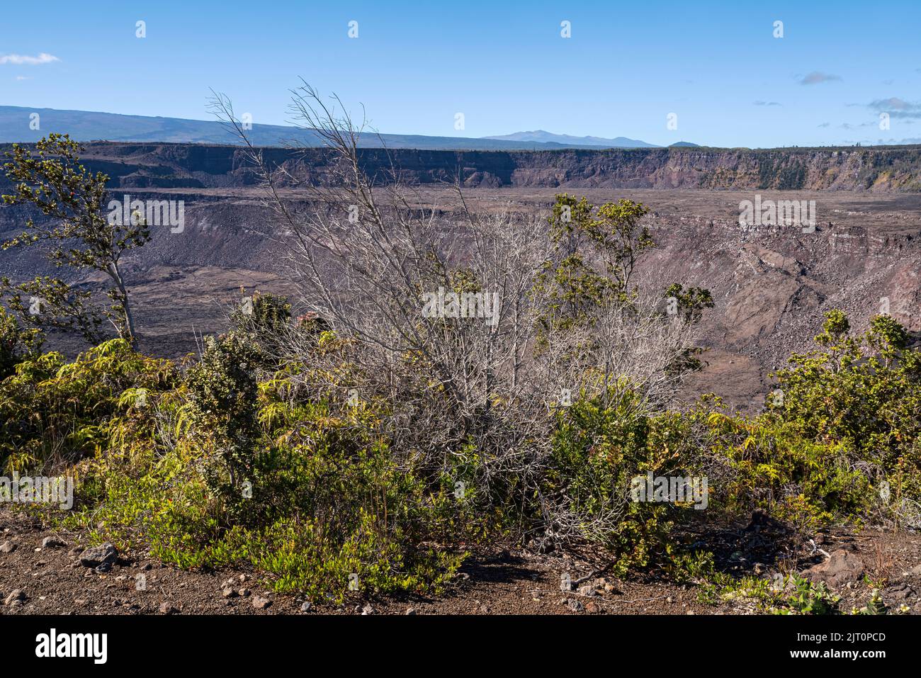 kilauea volcano and landscape at hawaii volcanoes national park Stock Photo