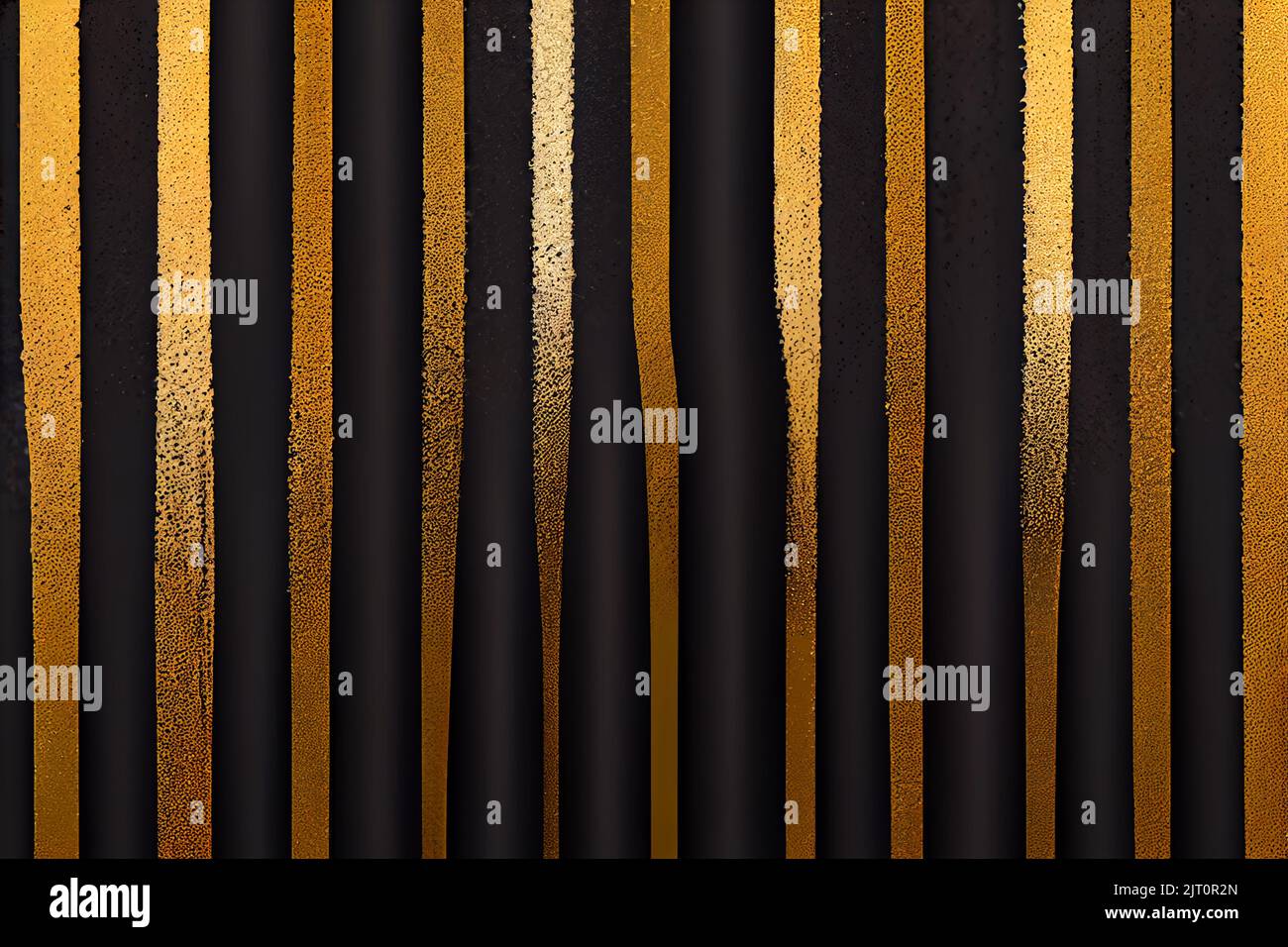 Stripe Pattern of Black and Golden fabric Stock Photo