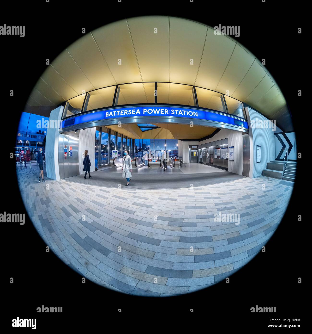 Battersea Power Station Underground Station, Battersea, London Stock