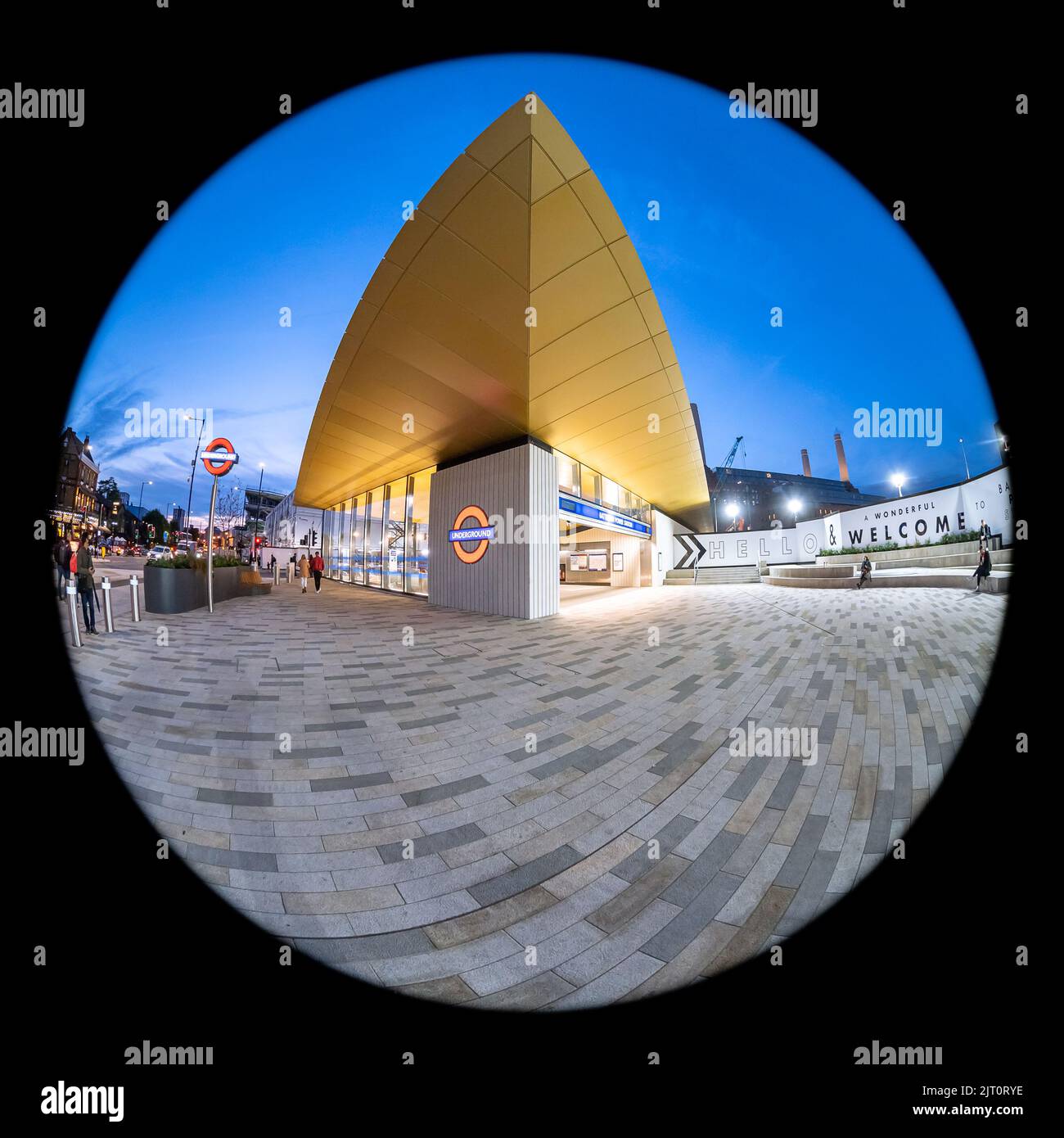 Battersea Power Station Underground Station, Battersea, London Stock