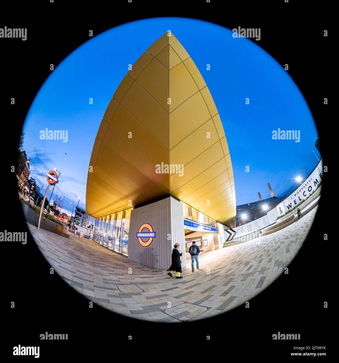 Battersea Power Station Underground Station, Battersea, London Stock